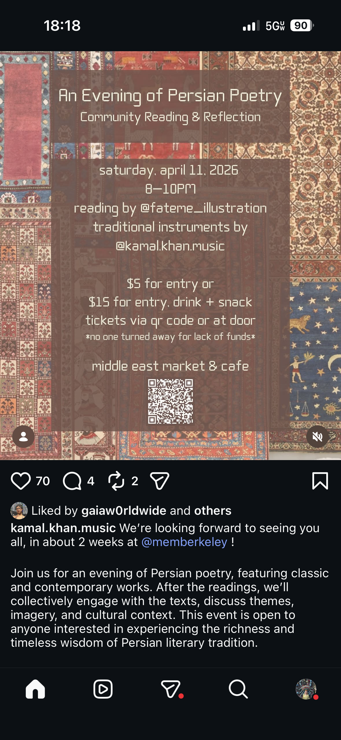 An Evening of Persian Poetry