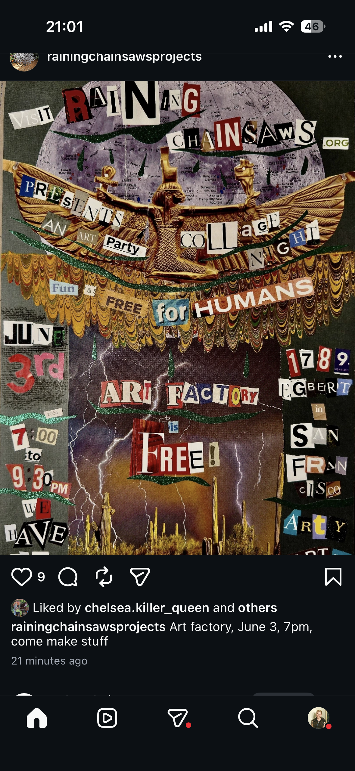 An Art Party Collage Night for Humans