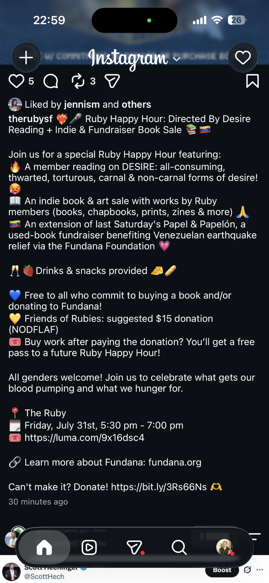 Ruby Happy Hour: Directed By Desire Reading + Indie & Fundraiser Book Sale